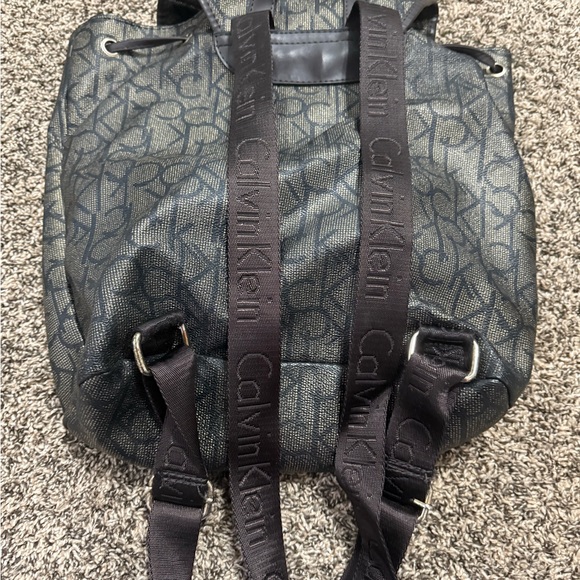Calvin Klein Black Monogram Backpack - Picture 2 of 7